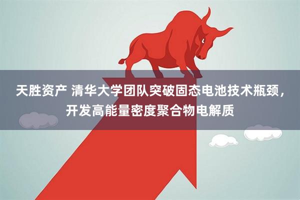 天胜资产 清华大学团队突破固态电池技术瓶颈，开发高能量密度聚合物电解质