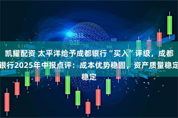 凯耀配资 太平洋给予成都银行“买入”评级,成都银行2025年中报点评:成本优势稳固,资产质量稳定
